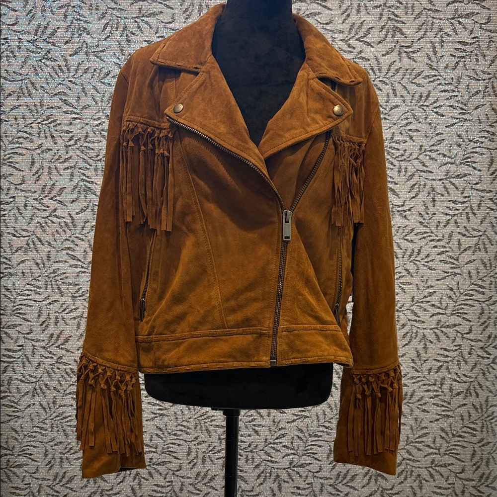 NWOT Idyllwind genuine leather/suede jacket